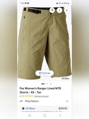 Womens Fox Ranger Mtb Shorts